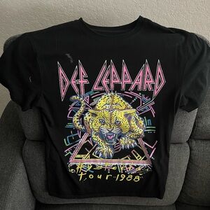 art class Black Graphic Tee with Leopard Design